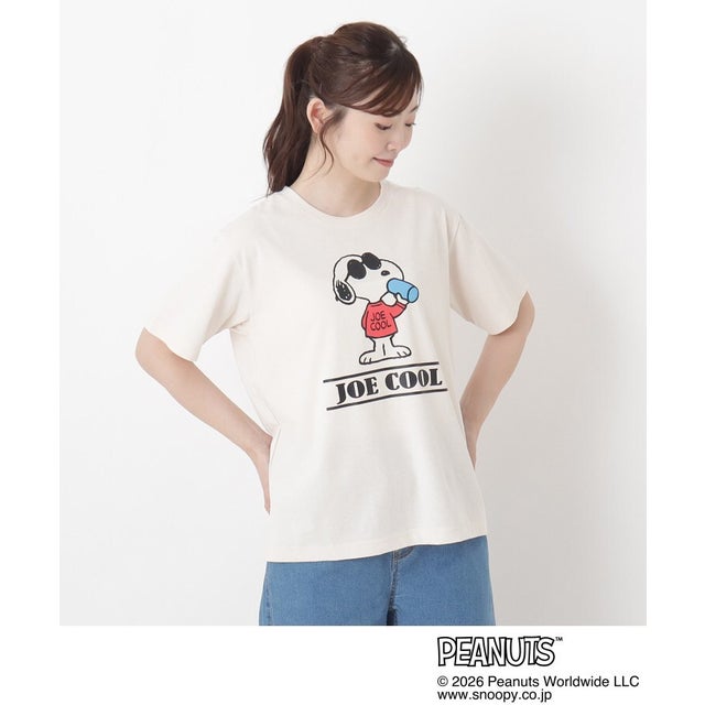 ◆SNOOPY クルーネックTシャツ B （アイボリー(904)）