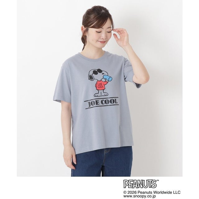 ◆SNOOPY クルーネックTシャツ B （ブルー(993)）