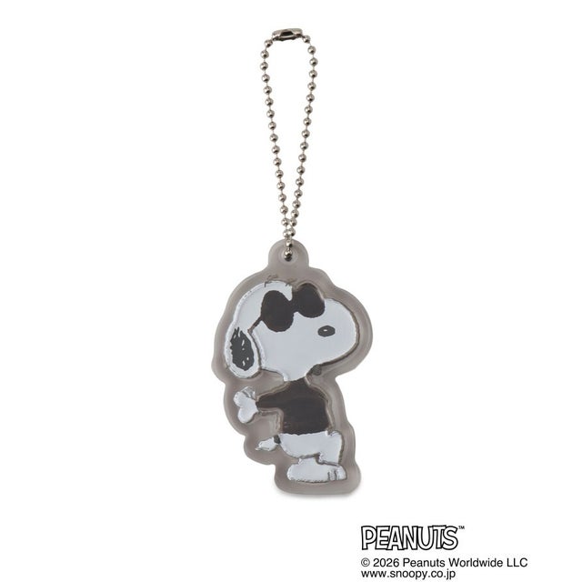 ◆SNOOPY リフレクターラバーキーホルダー （ブラック(919)）