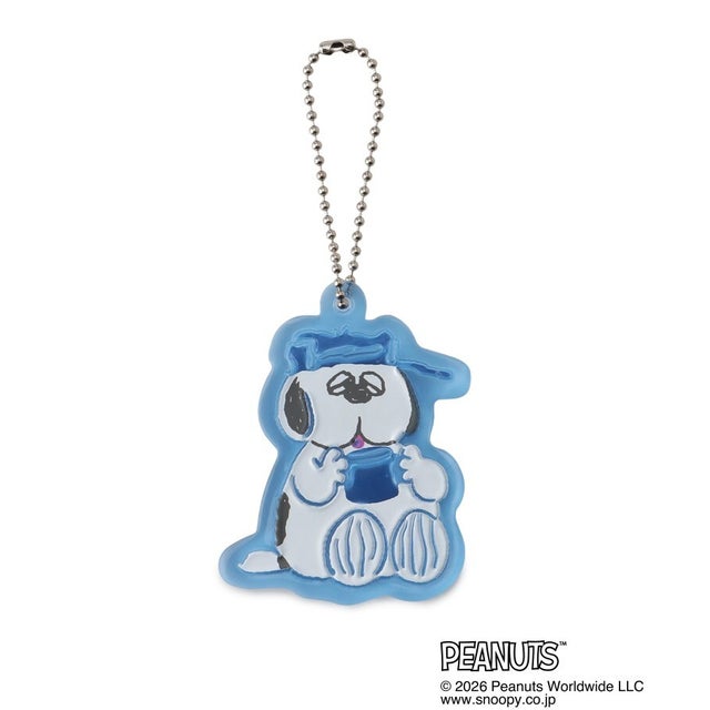 ◆SNOOPY リフレクターラバーキーホルダー （ブルー(993)）