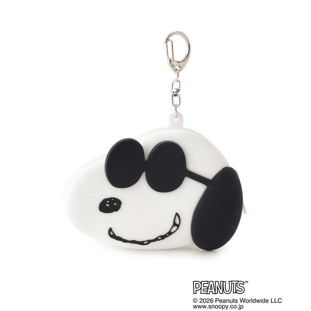 ◆SNOOPY シリコンミニポーチ ジョー・クール （ブラック(919)）
