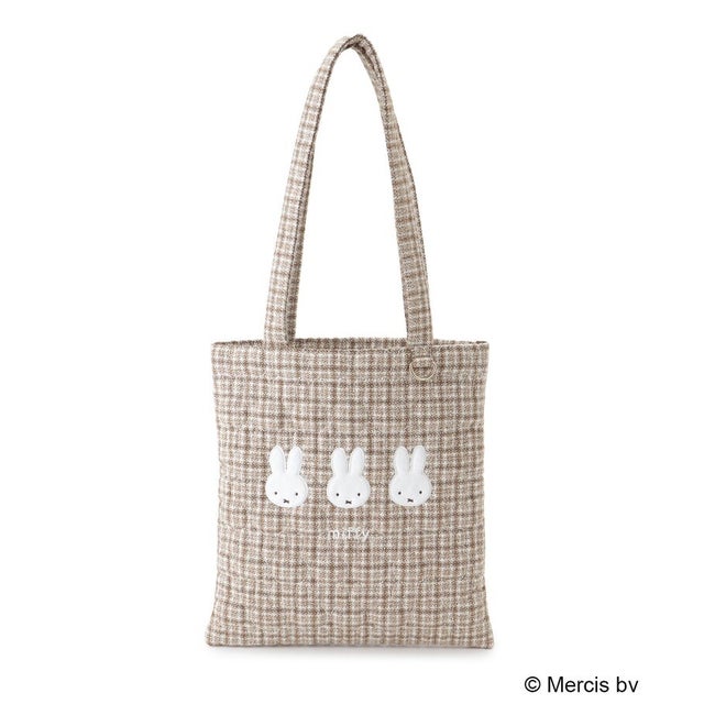 【先行販売】Dick Bruna miffy トートバッグ チェック （ブラウン(943)）