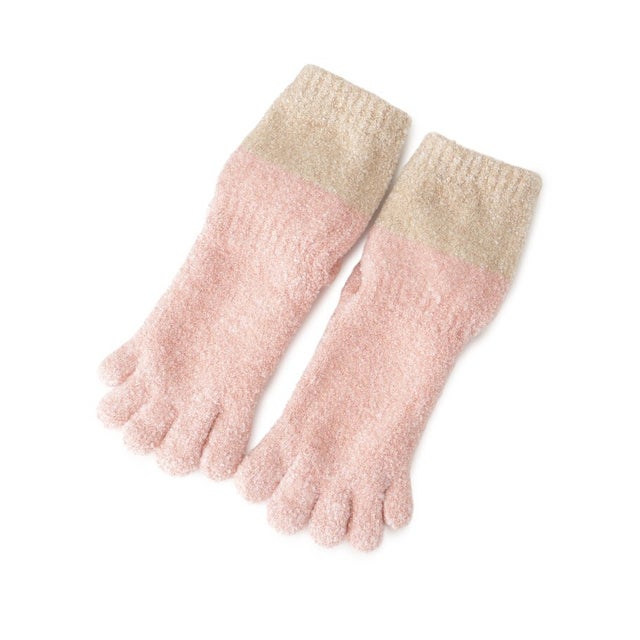 【オンライン限定/あったか】モコモコソックス 5本指 ショート丈 （ピンク(972)）
