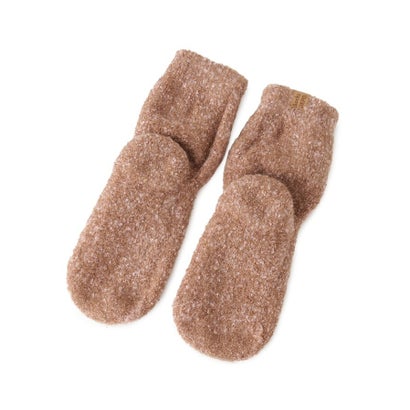 【オンライン限定/あったか】モコモコソックス 先丸 ショート丈 （チャコールグレー(913)）｜詳細画像