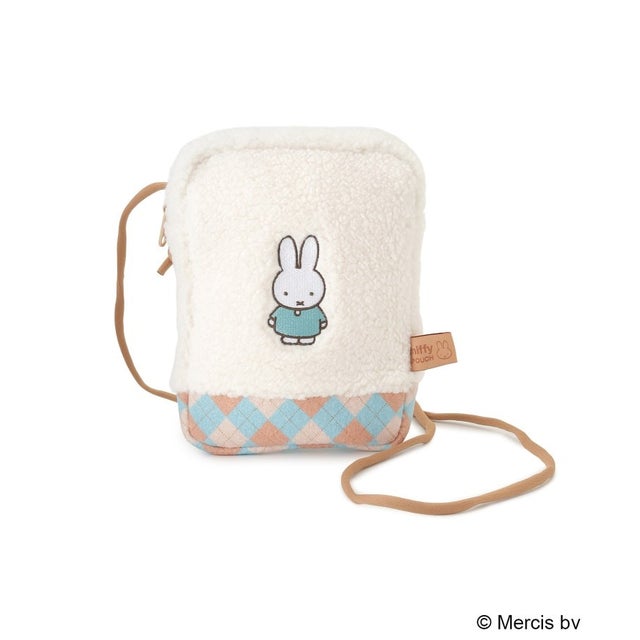 ◆Dick Bruna miffy どっとポーチショルダー ボア （ブルー(993)）