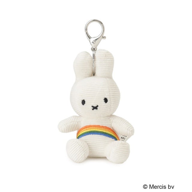 ◆Dick Bruna miffy ボントントイズ キーチェーン レインボー （ホワイト(901)）