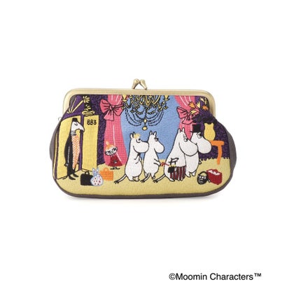 ◆MOOMIN 畳刺繍ペンポーチ がま口 （グリーン(922)）｜詳細画像