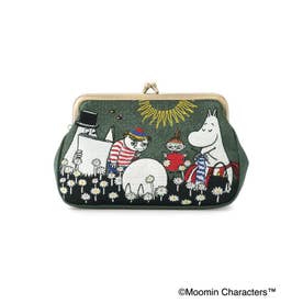 ◆MOOMIN 畳刺繍ペンポーチ がま口 （グリーン(922)）