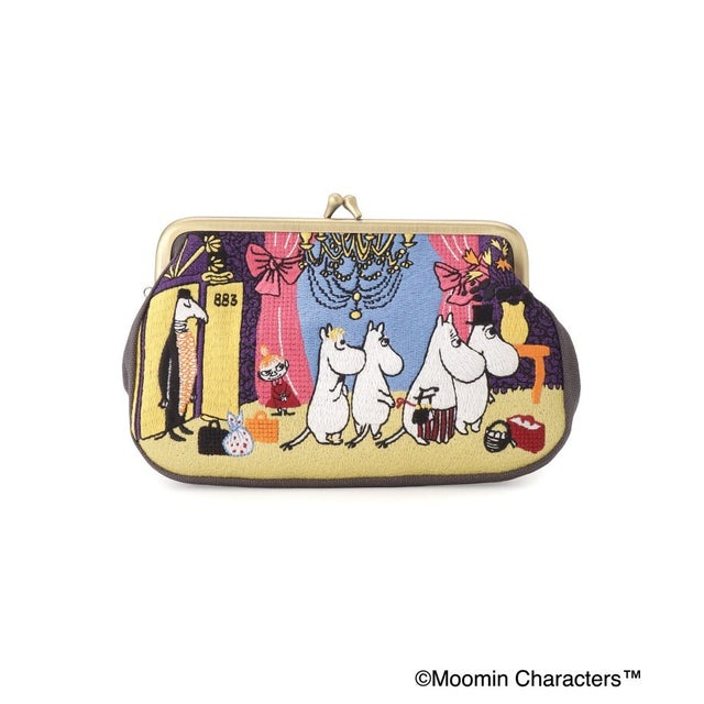 ◆MOOMIN 畳刺繍ペンポーチ がま口 （ソノタ(879)）
