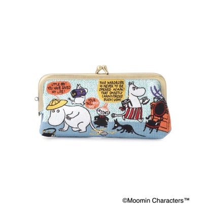 ◆MOOMIN 畳刺繍ペンポーチ スリムがま口 （グレー(912)）｜詳細画像