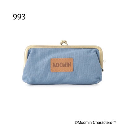 ◆MOOMIN 畳刺繍ペンポーチ スリムがま口 （グレー(912)）｜詳細画像