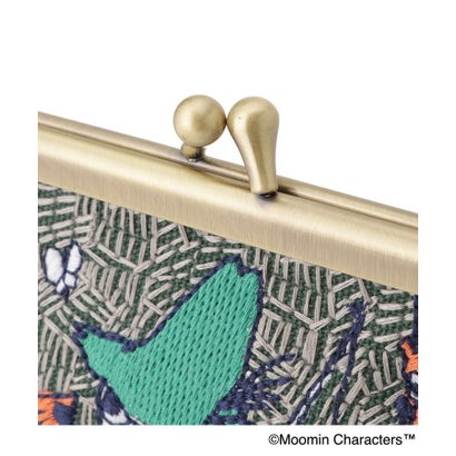 ◆MOOMIN 畳刺繍ペンポーチ スリムがま口 （グレー(912)）｜詳細画像