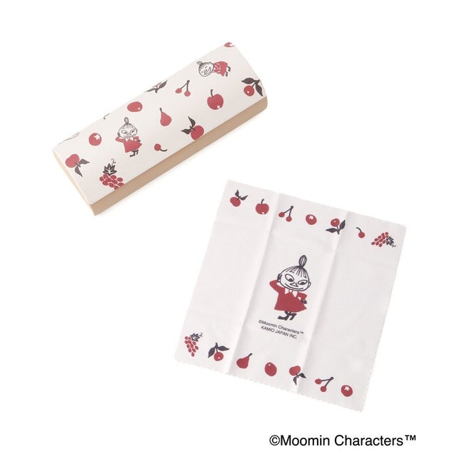 ◆MOOMIN クロス付きメガネケース （ホワイト(901)）