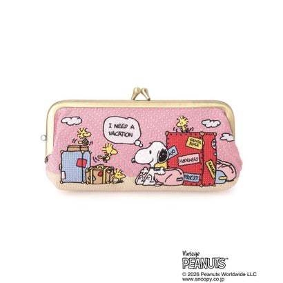 ◆SNOOPY 畳刺繍ペンポーチスリムがま口 （ソノタ(879)）｜詳細画像