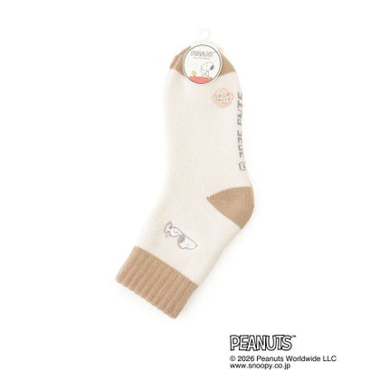 ワンズテラス one'sterrace ◆SNOOPY ホームソックス 顔刺繍 （オフホワイト(903)）｜詳細画像