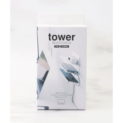 ◆tower タワー W収納ラック3段 石膏ボード対応 （ホワイト(901)）｜詳細画像