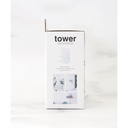 ◆tower タワー W収納ラック3段 石膏ボード対応 （ホワイト(901)）｜詳細画像