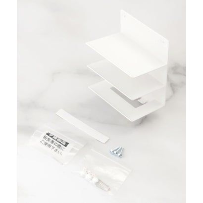 ◆tower タワー W収納ラック3段 石膏ボード対応 （ホワイト(901)）｜詳細画像