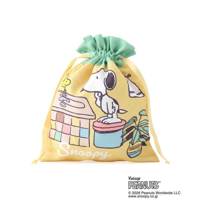 ◆SNOOPY トラベル巾着 （イエロー(932)）