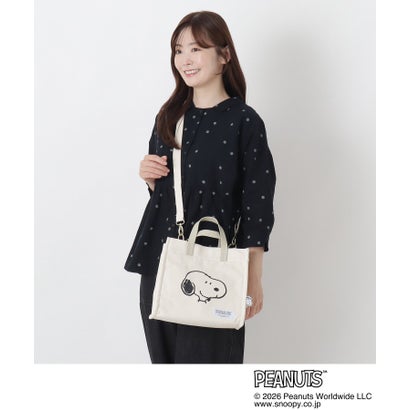 ワンズテラス one'sterrace ◆SNOOPY 2WAY帆布トートバッグ （ブラック(919)）｜詳細画像