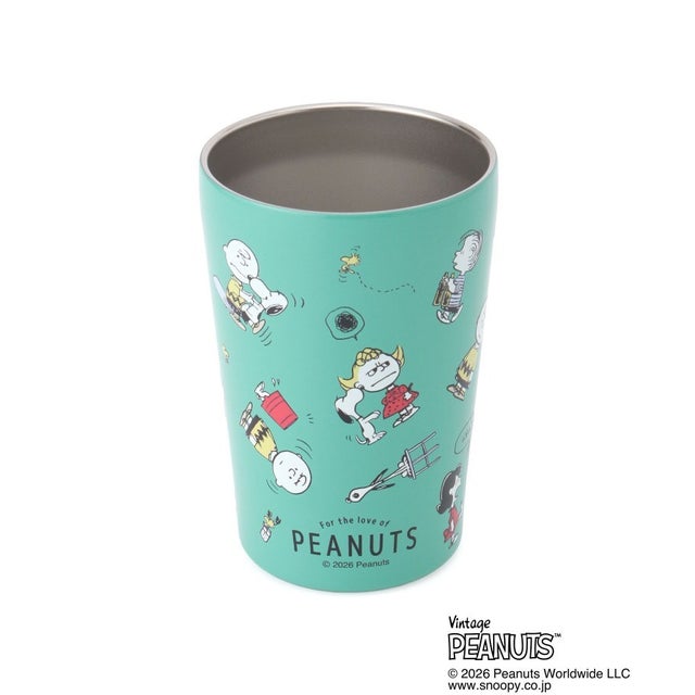◆SNOOPY ステンレスタンブラー 450ml （グリーン(922)）