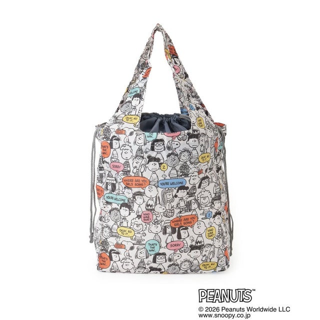 ◆SNOOPY 底板付きエコバッグ ワイド （ソノタ(879)）