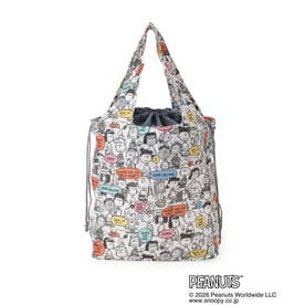 ◆SNOOPY 底板付きエコバッグ ワイド （ソノタ(879)）