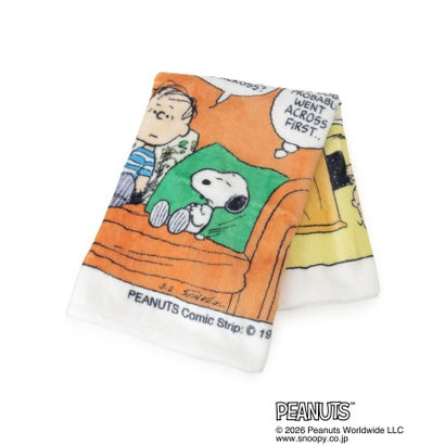 ワンズテラス one'sterrace ◆【あったか】SNOOPY ひざ掛け コミック （オレンジ(967)）｜詳細画像