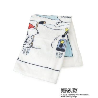 ◆【あったか】SNOOPY ひざ掛け コミック （ブルー(993)）｜詳細画像