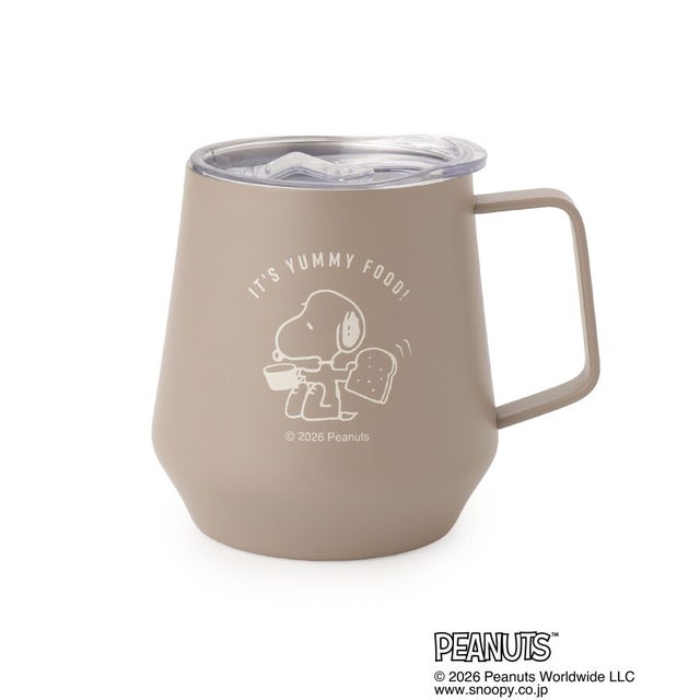 ◆SNOOPY 蓋付ステンレスマグ 300ml （ベージュ(952)）