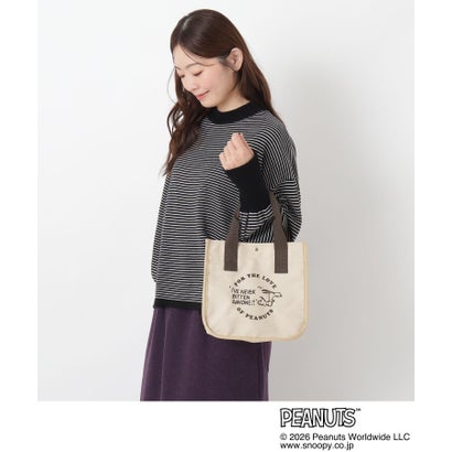 ワンズテラス one'sterrace ◆SNOOPY 刺繍ミニトート バイカラー （ブラック(919)）｜詳細画像