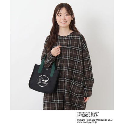 ワンズテラス one'sterrace ◆SNOOPY 刺繍ミニトート バイカラー （ブラック(919)）｜詳細画像