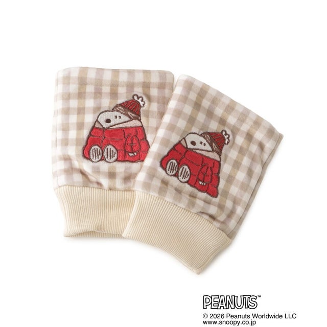 ◆【あったか】SNOOPY ハンドウォーマー 手袋タイプ （ベージュ(952)）