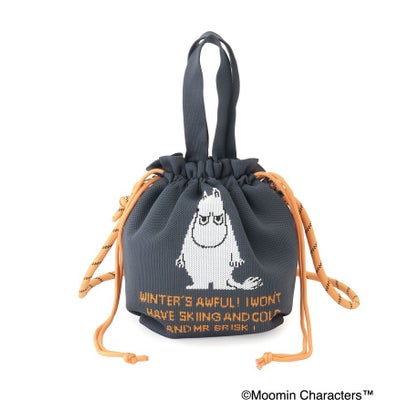 ◆MOOMIN ニット巾着バッグ （ネイビー(994)）｜詳細画像