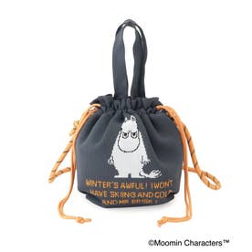 ◆MOOMIN ニット巾着バッグ （ネイビー(994)）