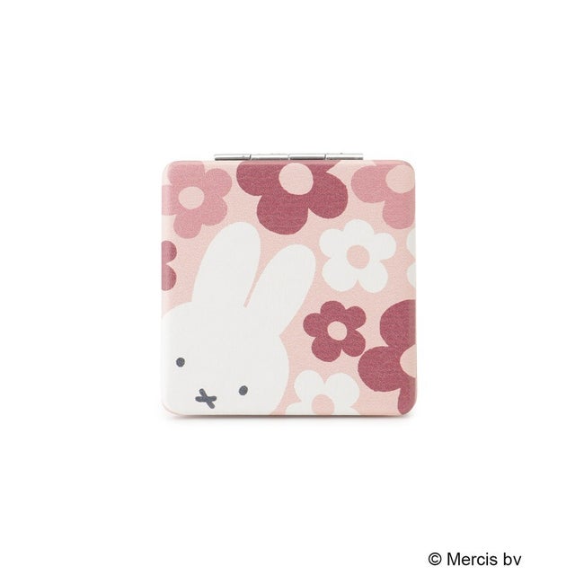 ◆Dick Bruna miffy コンパクトミラー フラワー （ピンク(972)）