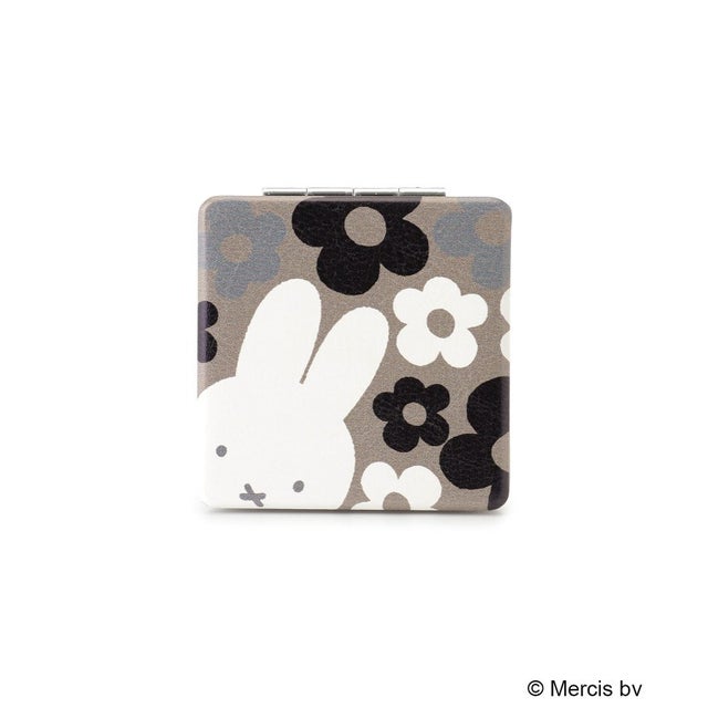 ◆Dick Bruna miffy コンパクトミラー フラワー （グレー(912)）