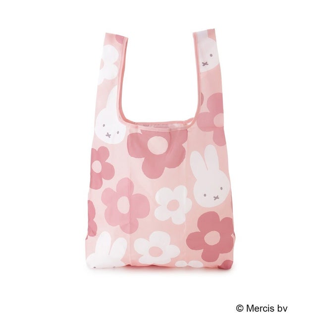 ◆Dick Bruna miffy ショッピングバッグ S フラワー （ピンク(972)）