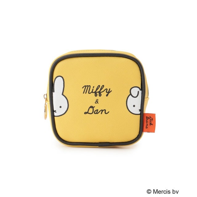 ◆Dick Bruna miffy ミニスクエアポーチ ブルーナカラー （イエロー(932)）