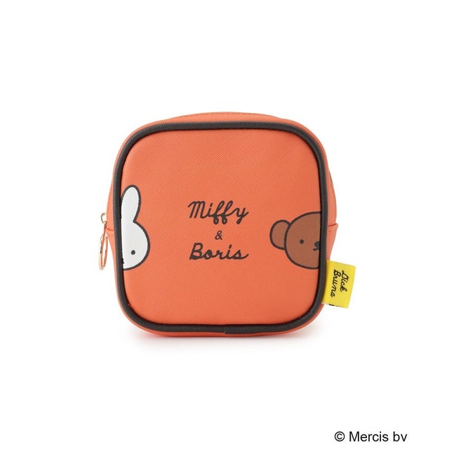 ◆Dick Bruna miffy ミニスクエアポーチ ブルーナカラー （オレンジ(967)）