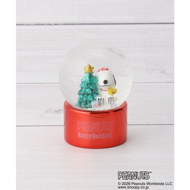 ◆【クリスマス】SNOOPY スノードーム 45cm （レッド(962)）