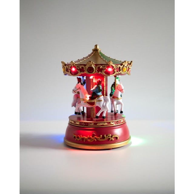 ◆【クリスマス】Xmas アトラクション メリーゴーランド （レッド(962)）