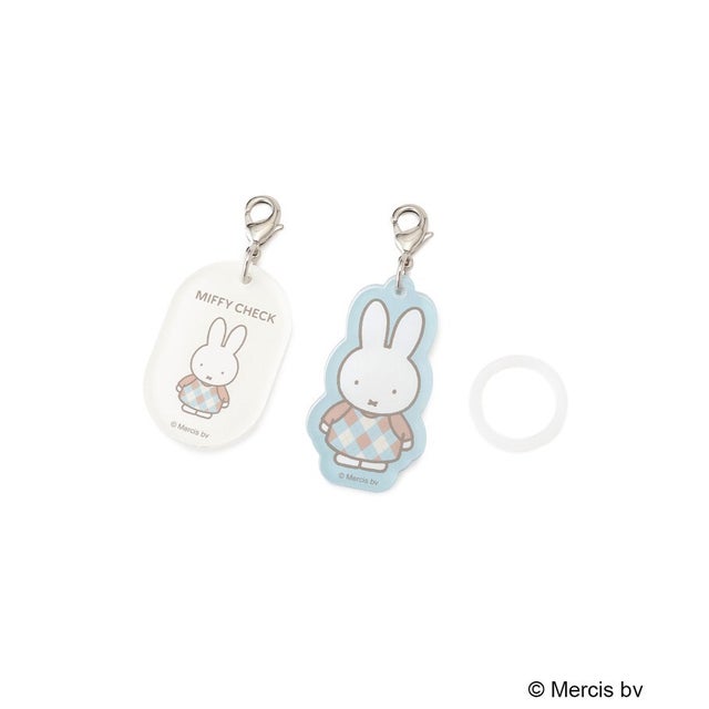 ◆Dick Bruna miffy マーカーチャーム チェック （ブルー(993)）