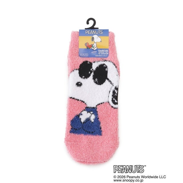 ◆【あったか】SNOOPY ホームもっこもこ靴下 （ピンク(972)）