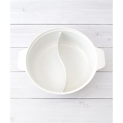 ワンズテラス one'sterrace ◆セラフィーノ IH対応ガラス蓋付二食鍋 24cm （ホワイト(901)）｜詳細画像