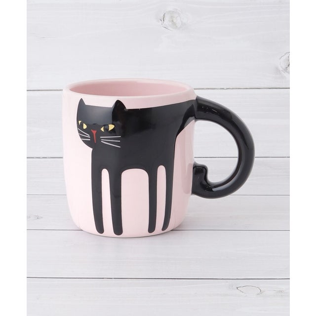 ◆ハンドペイント キャットマグ 400ml （ピンク(972)）