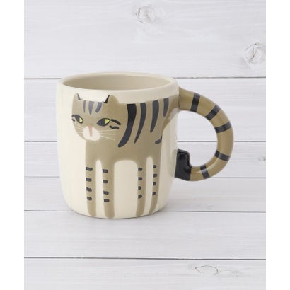 ワンズテラス one'sterrace ◆ハンドペイント キャットマグ 400ml （ベージュ(952)）｜詳細画像