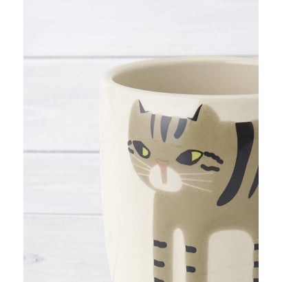 ワンズテラス one'sterrace ◆ハンドペイント キャットマグ 400ml （ベージュ(952)）｜詳細画像
