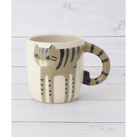 ◆ハンドペイント キャットマグ 400ml （ベージュ(952)）