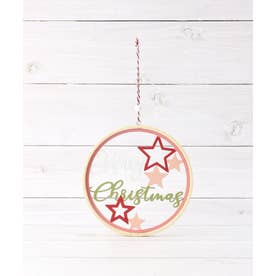 ◆【クリスマス】ウッド メタルクリスマスオーナメント （ライトピンク(970)）